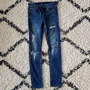H&M skinny ripped jeans size 25